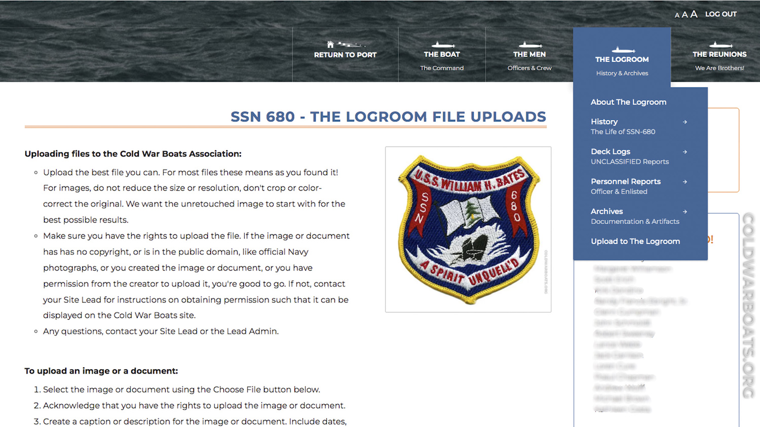 SSN 680 Uploads Available page screenshot